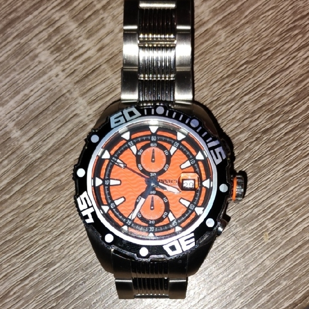 Invicta Men's Orange Dial Watch